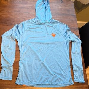 Rabbit sun hoodie Women's Light Blue long sleeve